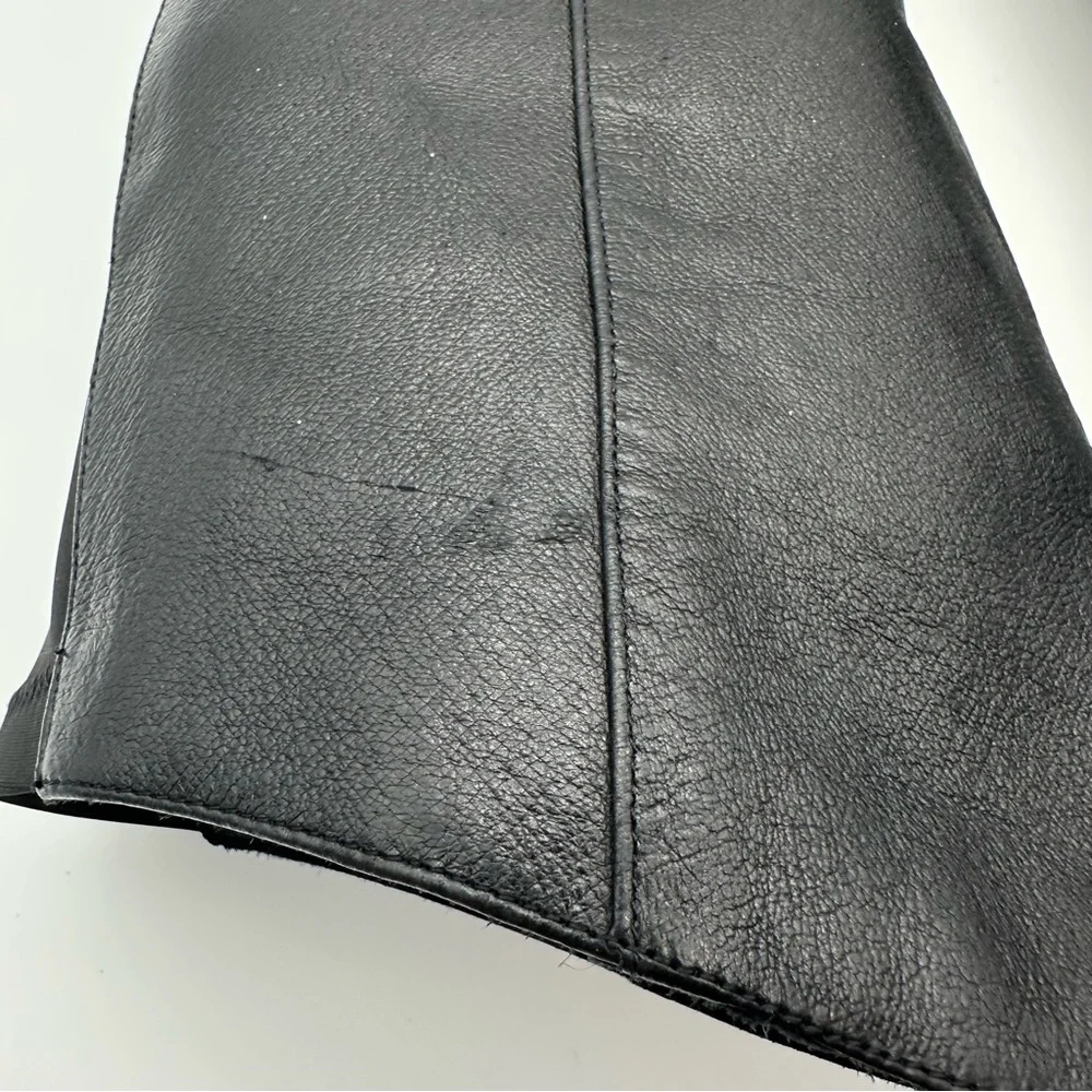 Steve Madden Creation Black Leather Knee High Boots